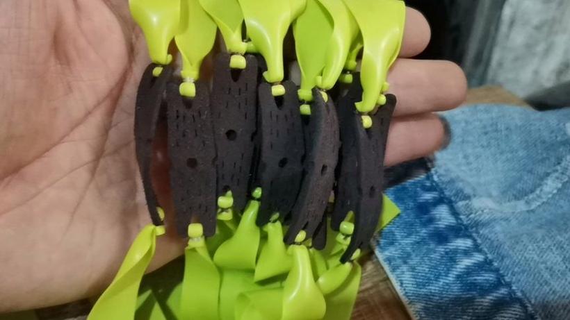 扁皮筋三叠被绑法