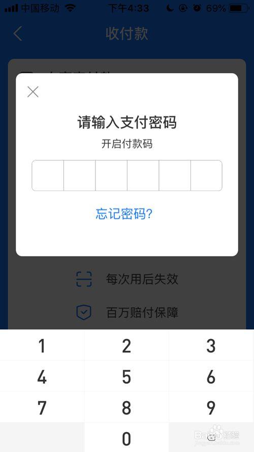 付款码每次都要输入密码
