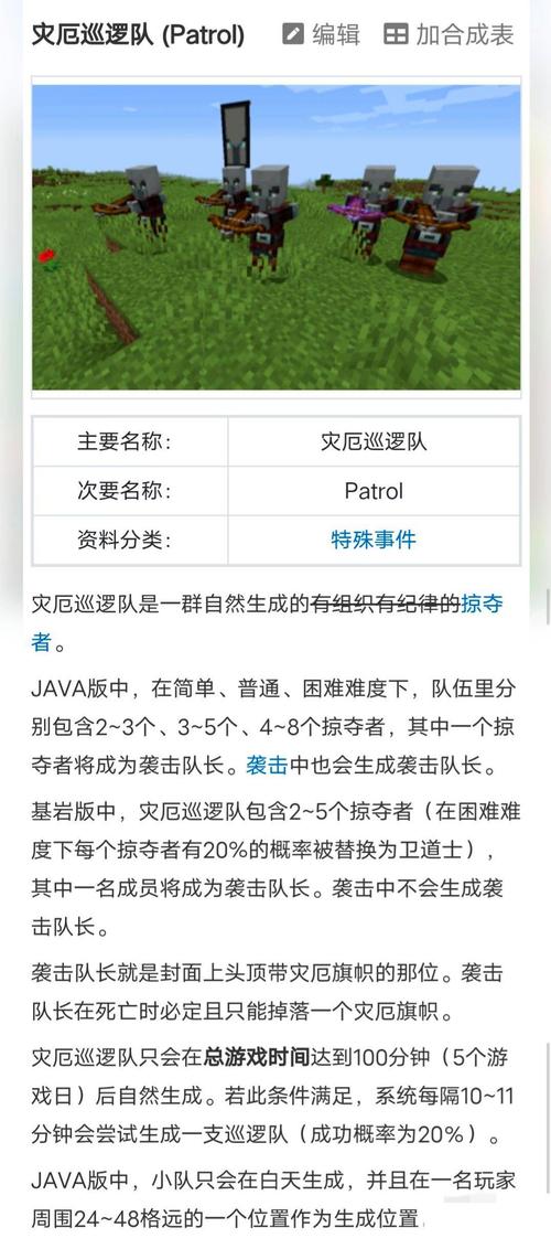 我的世界灾厄巡逻队刷新机制