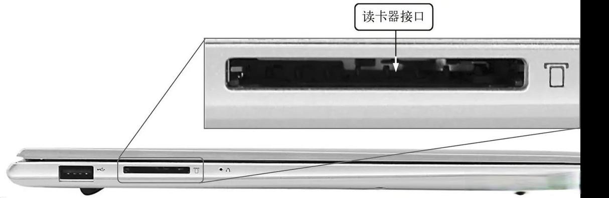 电脑自带的读卡器位置