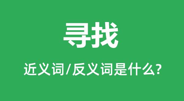寻觅反义词语是什么