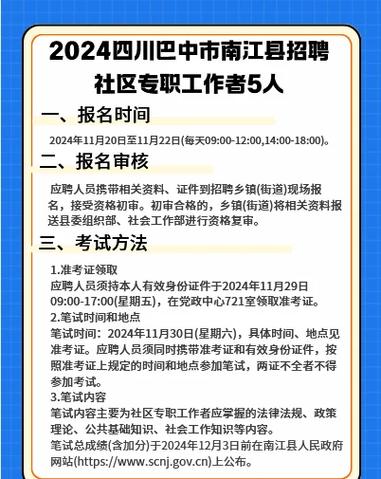 街道社区招聘信息