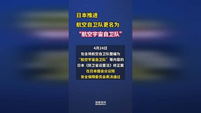 日本航空自卫队改名航空宇宙自卫队