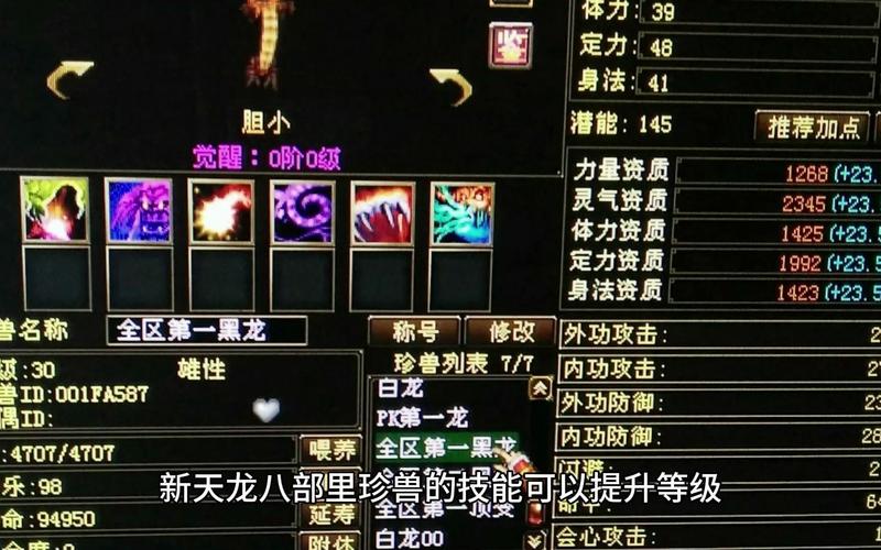 天龙八部珍兽超级技能