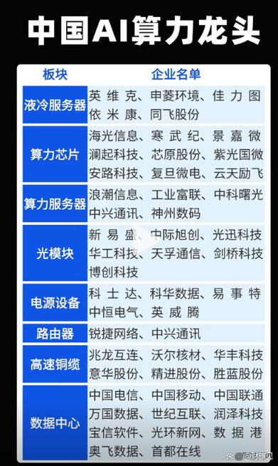 中国算力龙头企业