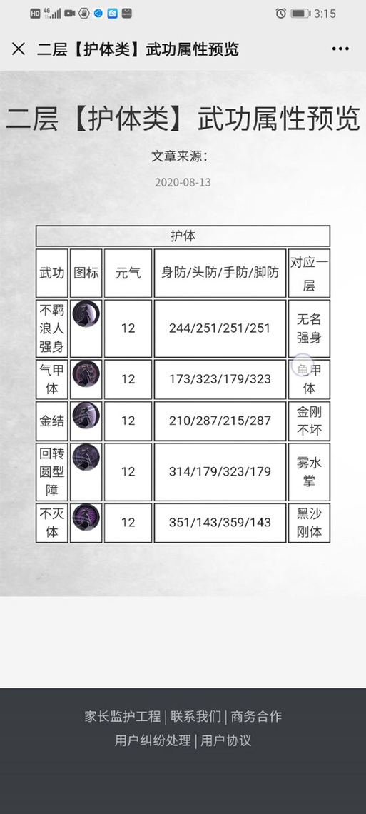 千年一层护体