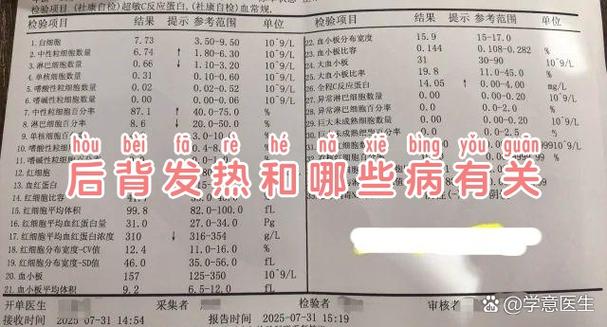 后背发热和哪些病有关截图2
