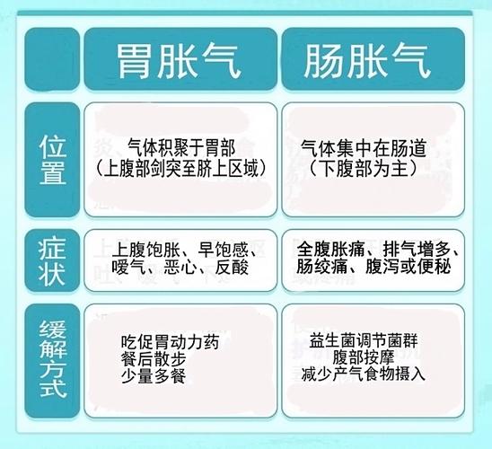 胃胀和肠胀气的区别