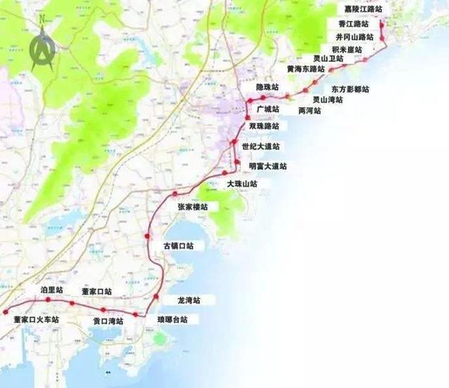 青岛6号线二期站点地图