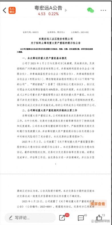 粤宏远可能重组方案