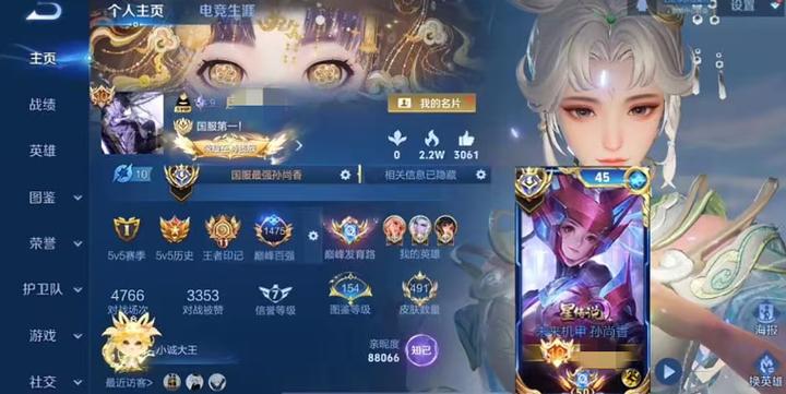 王者荣耀关闭生涯资料是什么样