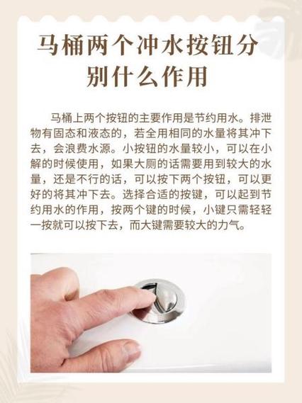 马桶上二个按钮一大一小怎么用