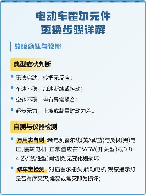 电动车换了霍尔怎么还不走