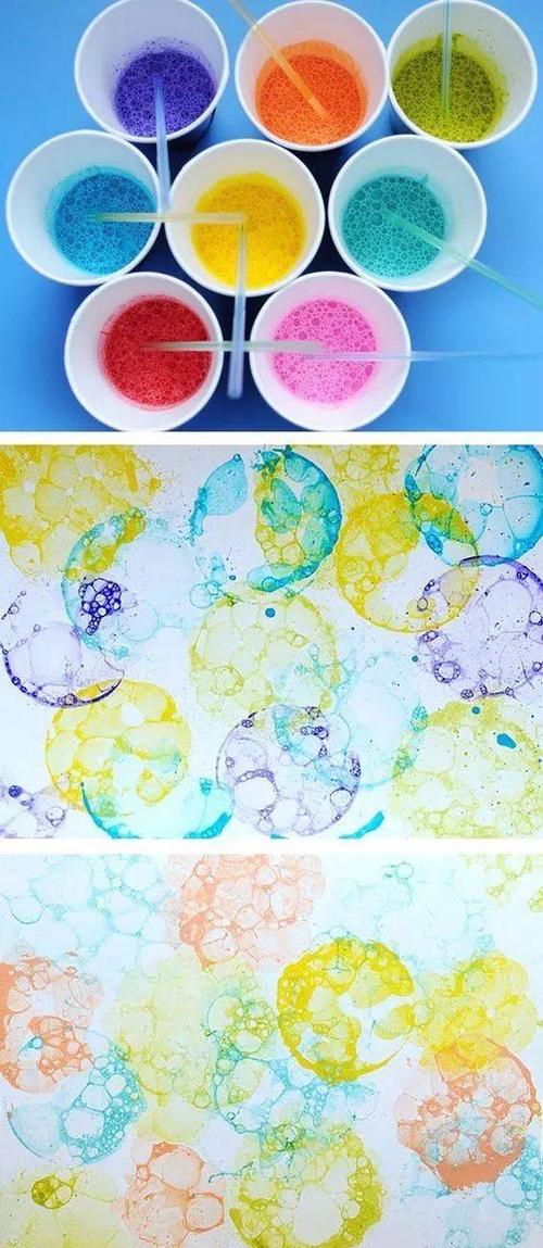 创意美术泡泡画
