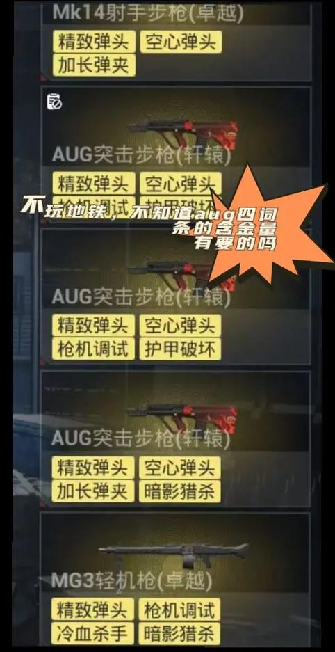 金AUG顶级词条截图3
