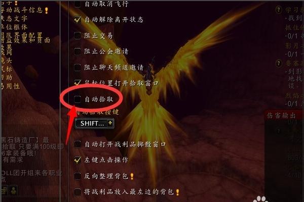 魔兽世界没有拾取框