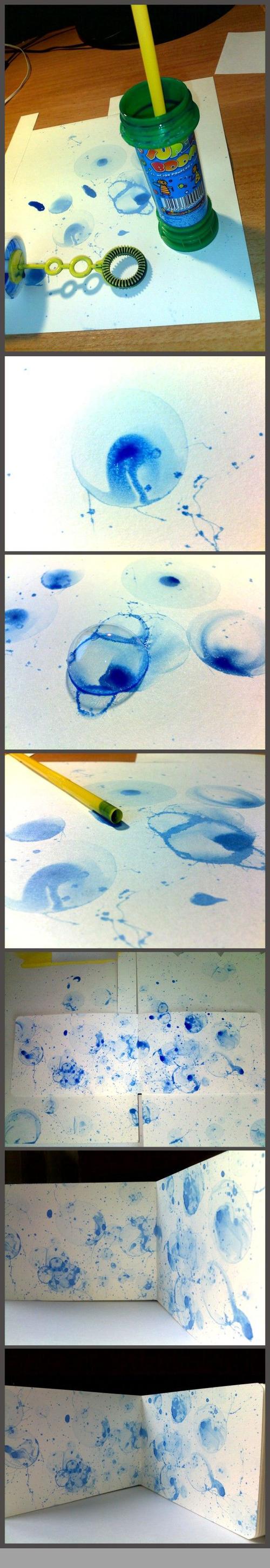 幼儿泡泡画作品图片