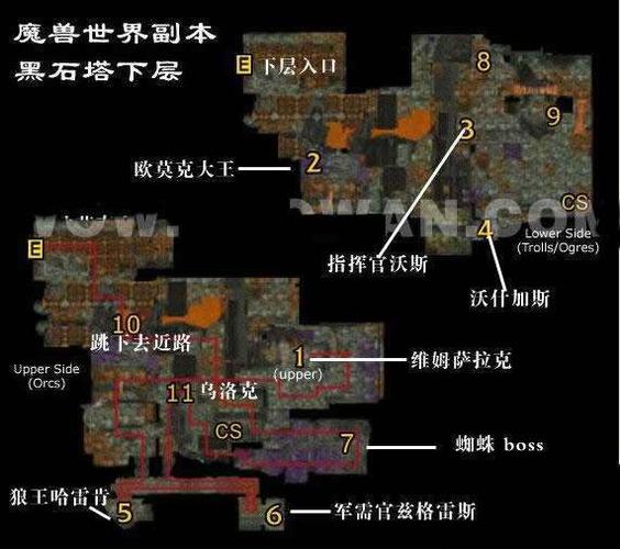 黑石塔下层路线图