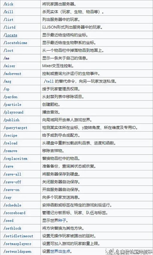mc给予命令方块指令