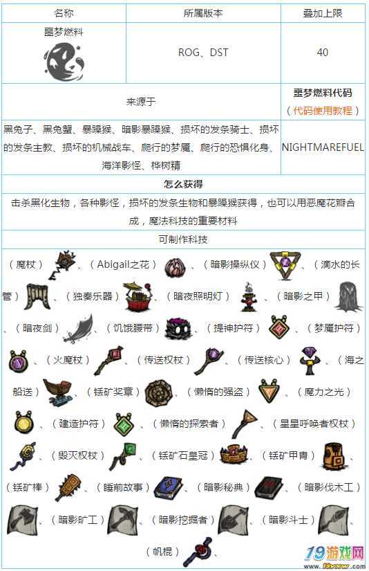 饥荒联机版噩梦燃料获得方法大全