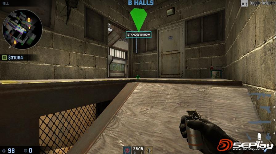 csgo大行动战略烟雾弹怎么扔