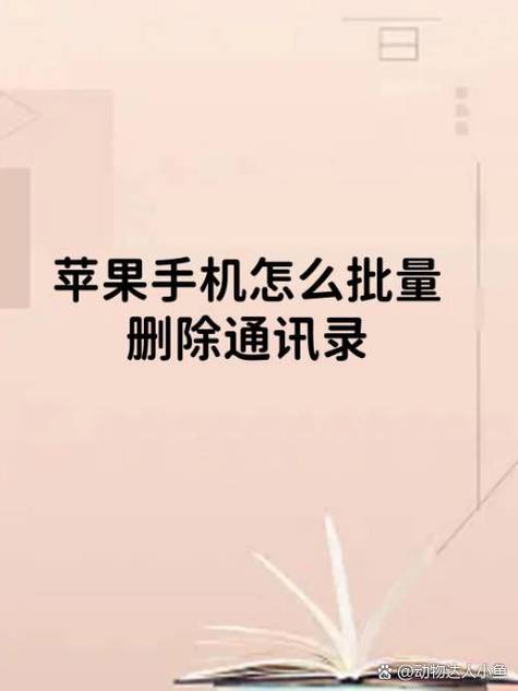苹果删除所有通讯录