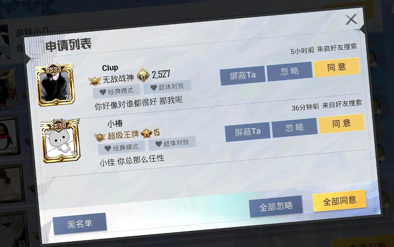 和平精英关闭好友申请截图3