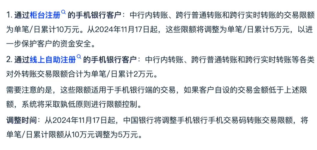 中国银行限额调整后什么时候生效