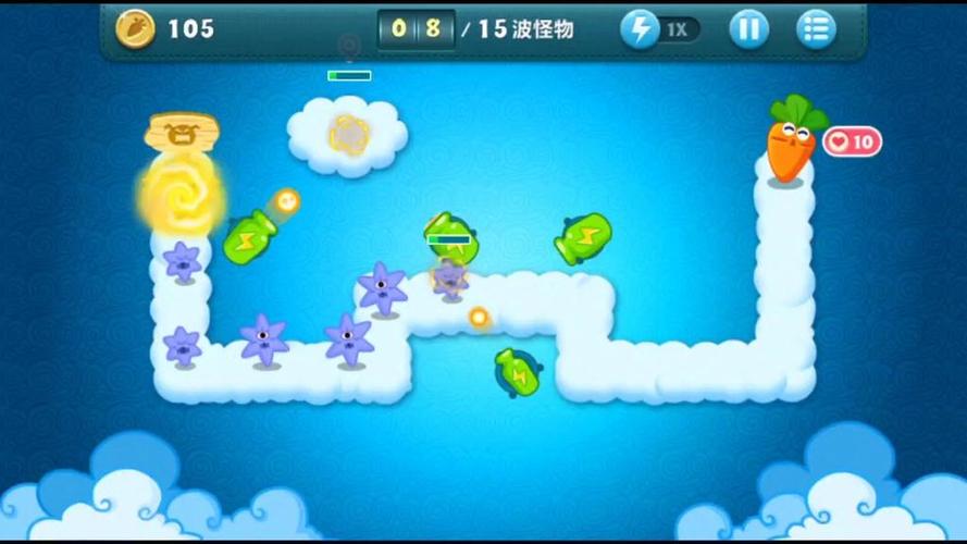 保卫萝卜挑战第1关