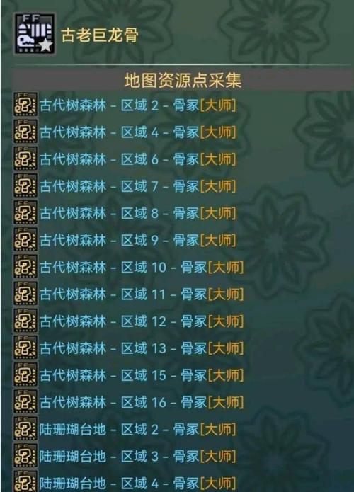 怪猎世界古老巨龙骨怎么获得