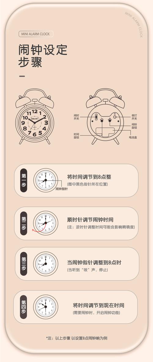 小闹钟表针安装顺序