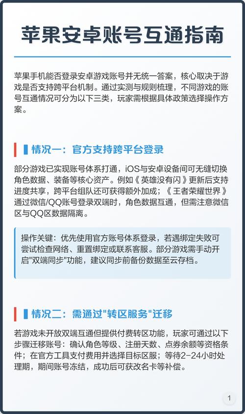 苹果游戏账号和安卓互通吗