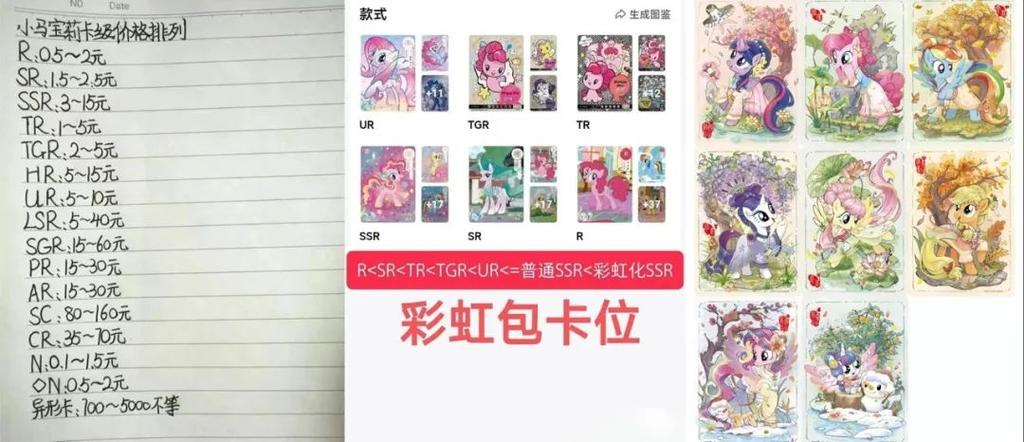 小马宝莉卡片都有什么包