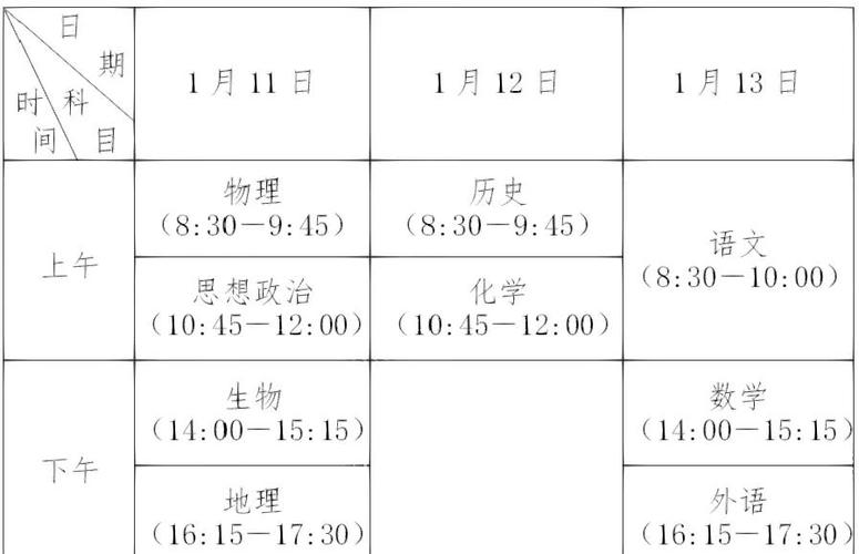 高二学考时间