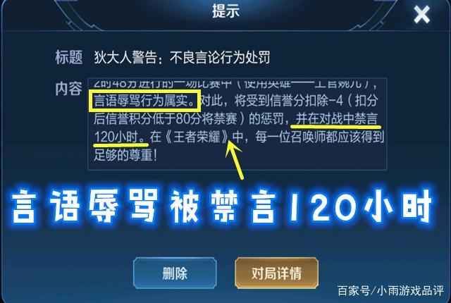 王者荣耀被禁言营地说可以吗