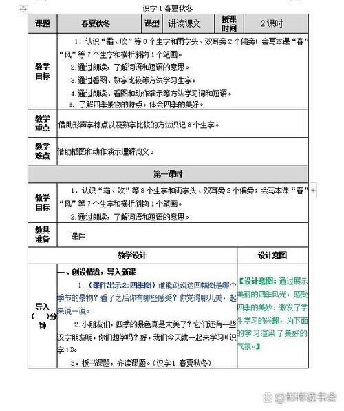 一年级下册语文教案