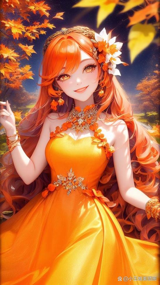 喜欢橙色的女孩