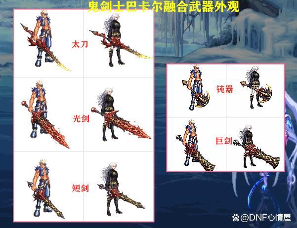 DNF武器幻化太刀大全