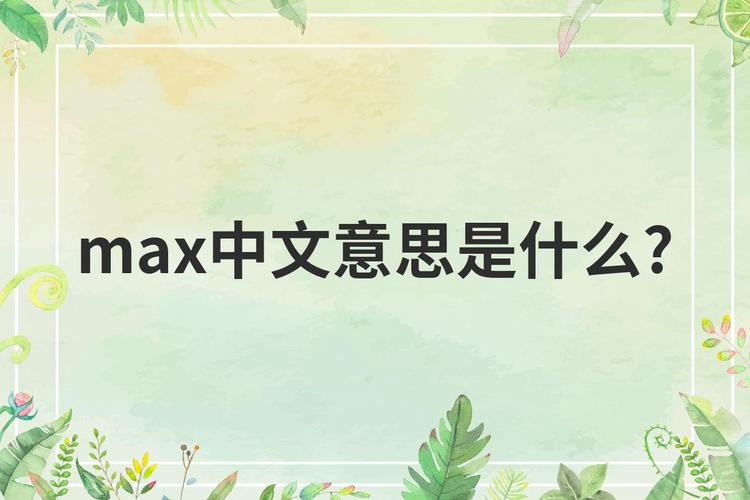 max中文