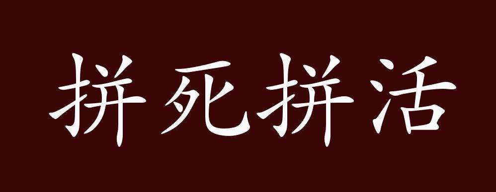 拼什么活成语