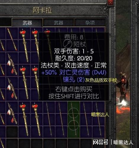暗黑2两孔单手法杖