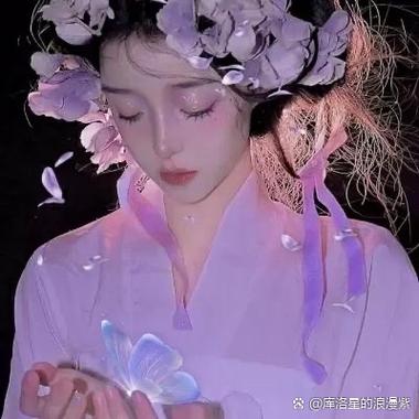 非主流紫色系图片女生