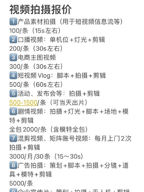 自制抖音短视频的费用