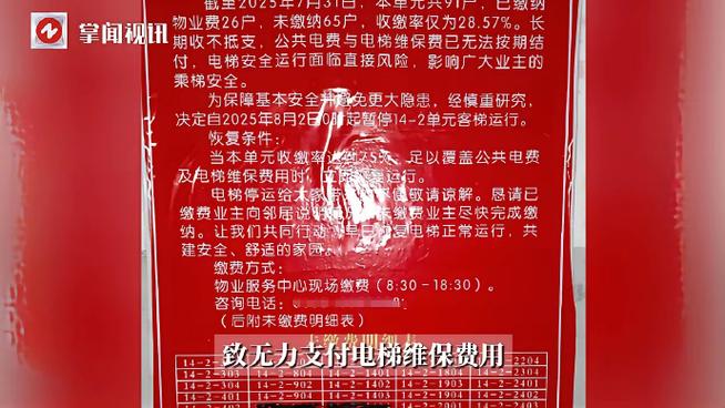 不交物业费不能乘电梯