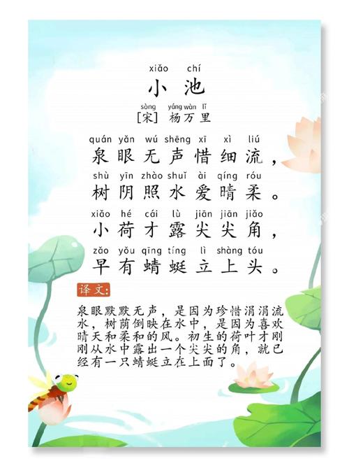 杨万里的小池古诗原文