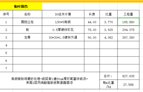 临时围挡包工包料大概多少钱