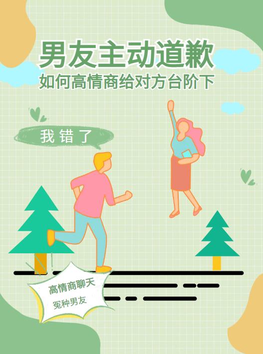 高情商回复男朋友道歉