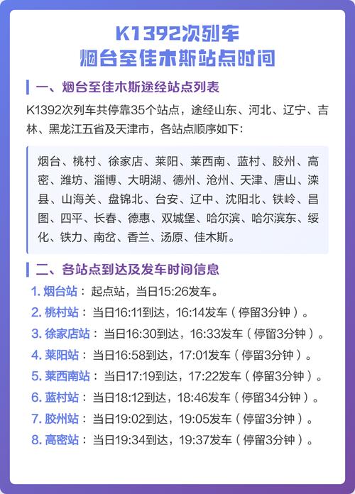 佳木斯到烟台的火车时刻表