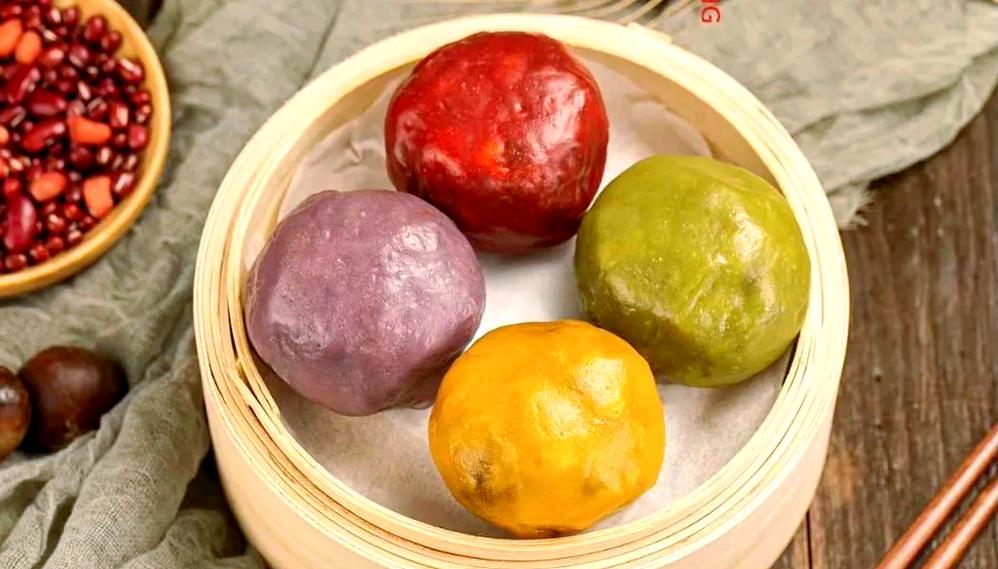 手工粘豆包图片