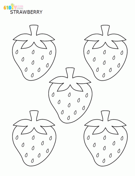 草莓涂涂数字填色